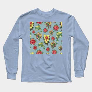 blue new year Long Sleeve T-Shirt